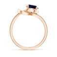 thumbnail image 2 of Angara Natural 1.6 Ct. Blue Sapphire Solitaire Ring in 14K Rose Gold for Women (Ring Size: 3), 2 of 12