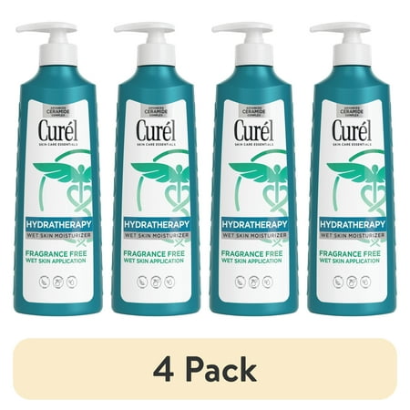 (4 pack) Curél Hydra Therapy Wet Skin Moisturizer Body Lotion with Ceramide Complex Dry Skin 12 oz