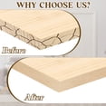 thumbnail image 5 of 1-1/8 Inch x 25ft Wood Veneer Edge Banding, Pre-Glued Flexible White Edging Strips, Iron on with Hot Melt Adhesive Wood Tape for Cabinet Repair and Furniture Restoration, 5 of 7
