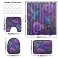 thumbnail image 3 of RMDQTR Shower Curtain and Rug Sets 4pcs Bathroom Sets Includes 12 Free Hooks 66" x 72" Lavender Hummingbird Dream, 3 of 8