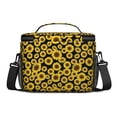 thumbnail image 2 of Sunflower Black Pattern Insulated Lunch Box for Women Men, Medium Leakproof Cooler Bag with Adjustable Strap, 10"x6.7"x8", 2 of 3