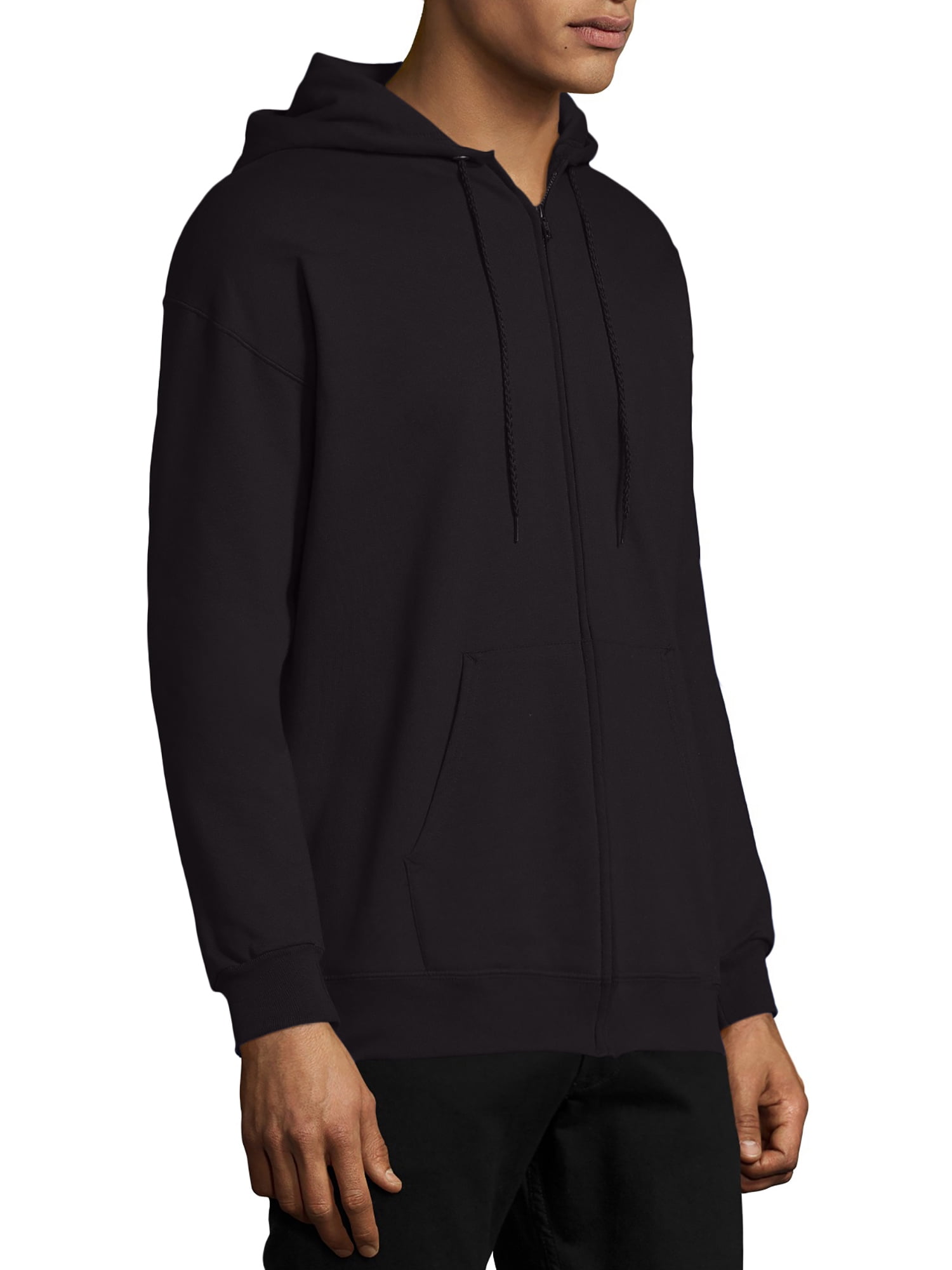 Hanes Men's Ultimate Cotton Heavyweight Full Zip Hoodie Black 2XL