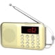 thumbnail image 1 of Radio portátil Pr11 Gold Radio, radio FM AM con batería y red eléctrica, MP3, altavoz, compatible con tarjeta TF/USB, linterna, adecuada para supervivencia, baño, viajes y ocio., 1 of 5
