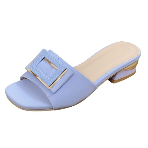 Ladies' low heeled sandals, breathable, comfortable, non slip, suitable for home work and leisure, outdoor foot on vacation slippers