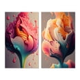 thumbnail image 2 of Designart "Multicolored Ink Tulip Blooms I" Tulip Wall Art Set Of 2 - Multicolor Floral Wall Decor Set Of 2, 2 of 7