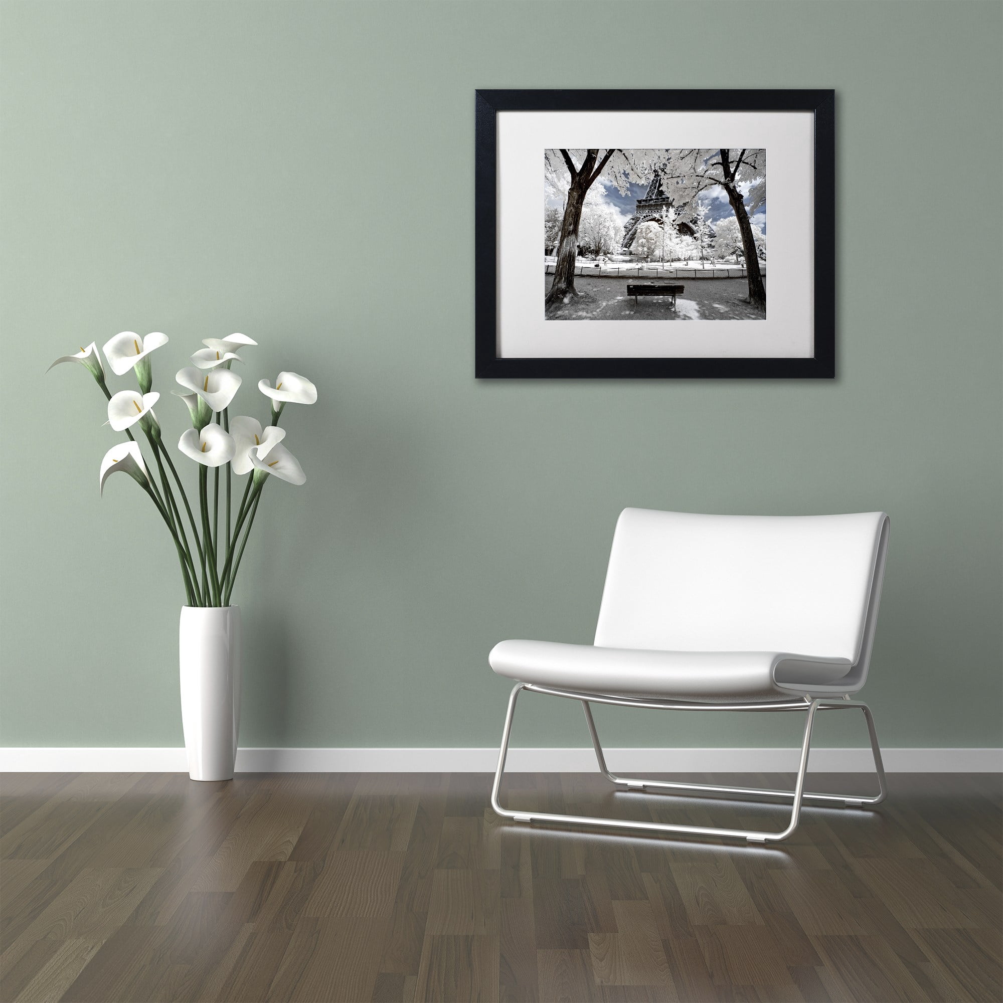 Trademark Fine Art "Another Look at Paris VI" Canvas Art by Philippe Hugonnard, White Matte, Black Frame