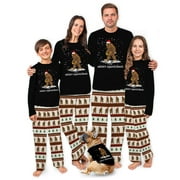 FAMILY THANKSGIVING PAJAMAS BY JENNY Merry Sasquatch Matching Family Xmas Pajamas, 2 Pieces, Size NB - Men 6XL