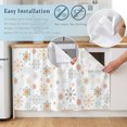 thumbnail image 5 of Christmas Snowflake Cabinet Curtain 32"Wx55"L,Dustproof Pantry Door Curtain W/ Self Adhesive Tape,Xmas Yellow Teal Snow Winter Holiday Tall Storage Cover Privacy Drape for Bathroom Kitchen, 5 of 9