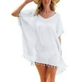 thumbnail image 2 of Women's Plus Size Chiffon Tassel Kaftan Cover Up One Size, 2 of 4