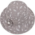 thumbnail image 3 of CoCopeaunts Summer Bucket Hat for Women White Pearl Decorated Beach Outdoor Travel Sunscreen Cotton Foldable Ladies Bucket Cap, 3 of 8