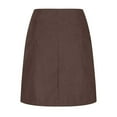 thumbnail image 4 of GERsome Womens Fall Winter Corduroy Skirt High Waist Button Down A-line Short Mini Skirts with Pockets, 4 of 5