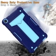 thumbnail image 5 of Dteck Shockproof Case For Samsung Galaxy Tab A 8.0 2019 Model SM-T290 T295, Heavy Duty Rugged Hybrid Case High Impact Full Body Kickstand Protective Cover (no built-in screen protector), Navy + Blue, 5 of 5