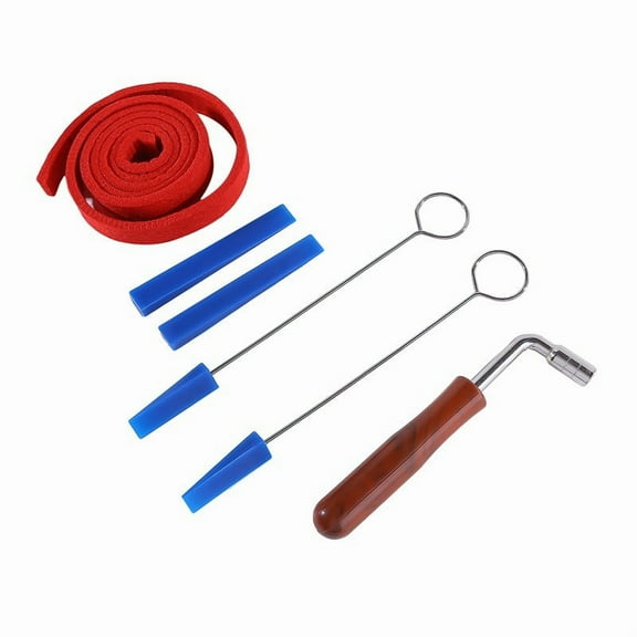 Professional Portable Lever Jujube Piano Tuning Tuner Mute Kit Tools And Case Piano Tuning Lever Tools Kit Mute Hammer Diy Set（6pcs）