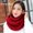 Wine Red, variant on Fall Winter Warm Fashion Women Solid Color Pullover Neckerchief Knitted Scarf