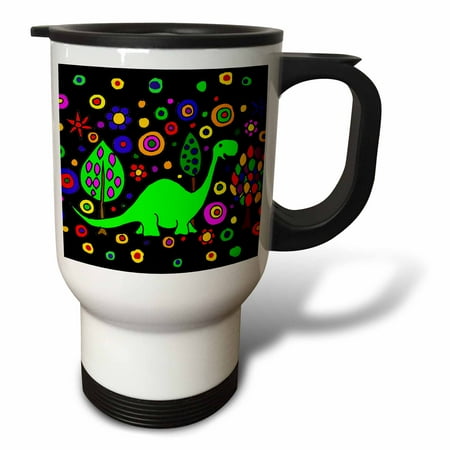 

Funny Green Brontosaurus Dinosaur Art Abstract 14oz Stainless Steel Travel Mug tm-200113-1