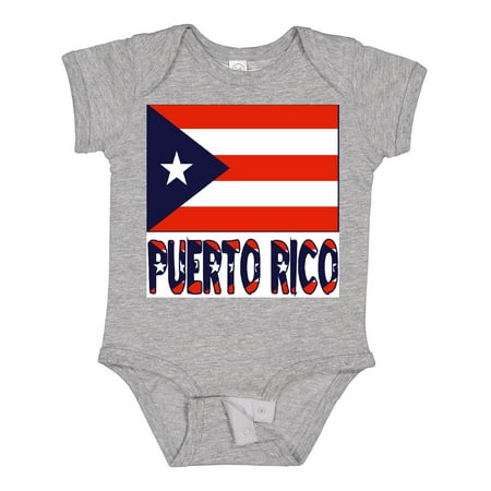 

Inktastic Puerto Rico Flag & Name Gift Baby Boy or Baby Girl Bodysuit