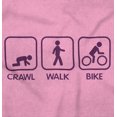thumbnail image 2 of Crawl Walk Bike Street Sign Humor Romper Boys or Girls Infant Baby Brisco Brands NB, 2 of 6