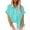 Light Blue, variant on fheaev Button Down Shirts For Womens Dress Shirts Short Sleeve Collared Blouses Lapel Neck Work Office Business Button Shirt Tunic Textured Top With Pockets