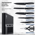 thumbnail image 3 of Randalfy 6-Piece Stainless Steel Knife Set - Kitchen Knives Set with Block, Anti-Rust & Dishwasher Safe (Black), 3 of 8