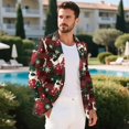 thumbnail image 3 of KUIFORTI Reindeer Men's Suit Jacket One Button Blazer Notched Lapel Outfit for Weddings Business Meetings Prom Dinners Travel and Daily Wear, 3 of 7