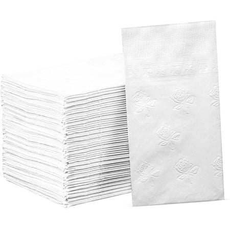 Paper Dinner Napkins [300 Count] Disposable 2-Ply White Party Napkins ...