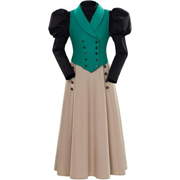 Women's Victorian Edwardian Era Ball Gown - Victorian Renaissance Style Evening Dress for Historical Events