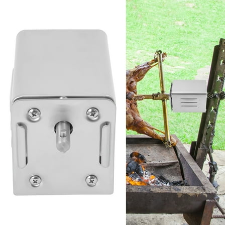 Heavy Duty Stainless Steel Rotisserie BBQ Motor 110V, 40kg Load Capacity, T-Bar Drive Shaft, Energy Efficient 15W Motor with 24-Month Warranty