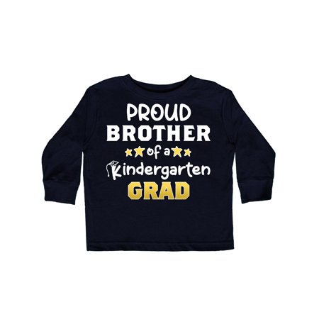 

Inktastic Proud Brother of a Kindergarten Grad Gift Toddler Boy Girl Long Sleeve T-Shirt