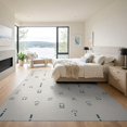 thumbnail image 3 of ODIKA 9'x12' Blue Geometric Symbolic Design Washable Area Rug Minimalist Abstract Nordic Pattern for Master Suite, California King, Under Bed, Non-Shedding, Easy Care, 3 of 7
