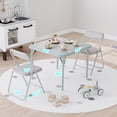 thumbnail image 6 of WhizMax Boys and Girls Folding Table and Chairs Set of 3, Portable Table and Chair with Pu Soft Cushion, No Installation Required, Suitable for Eating, Reading and Playing, 6 of 9