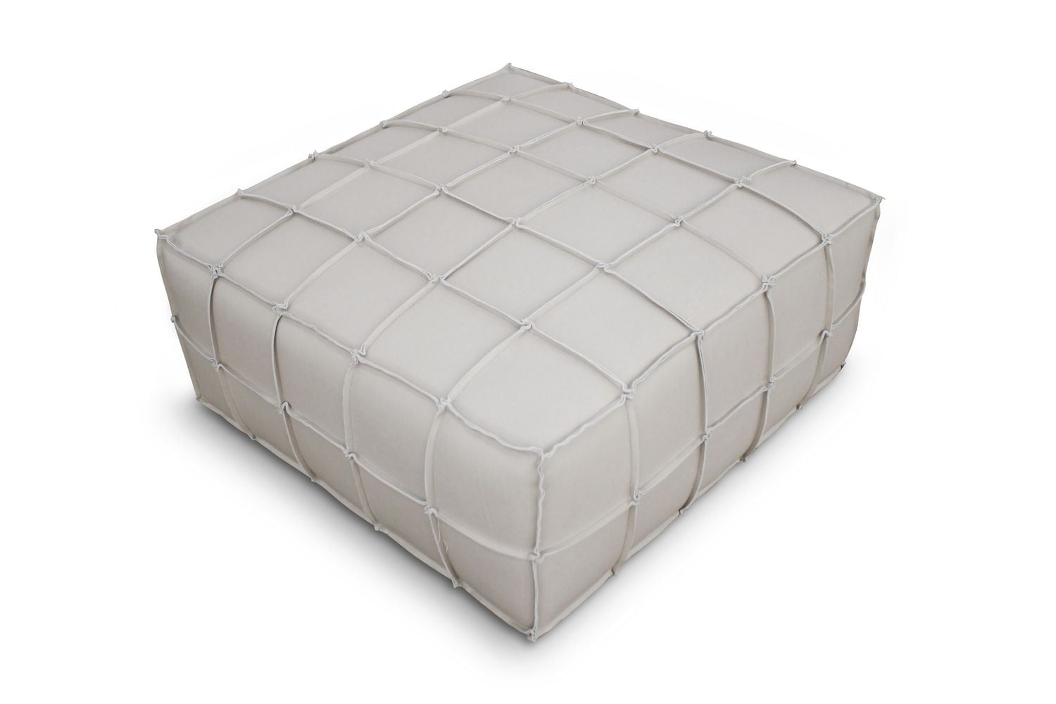 Topline Home Furnishings Ottoman, Black 100% Top Grain Leather