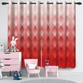 thumbnail image 6 of Nanqianyi Red Rhombus Design Blackout Curtains 42x63 inch, Top Grommet Drapes for Bedroom/Living Room, Set of 2, 6 of 8