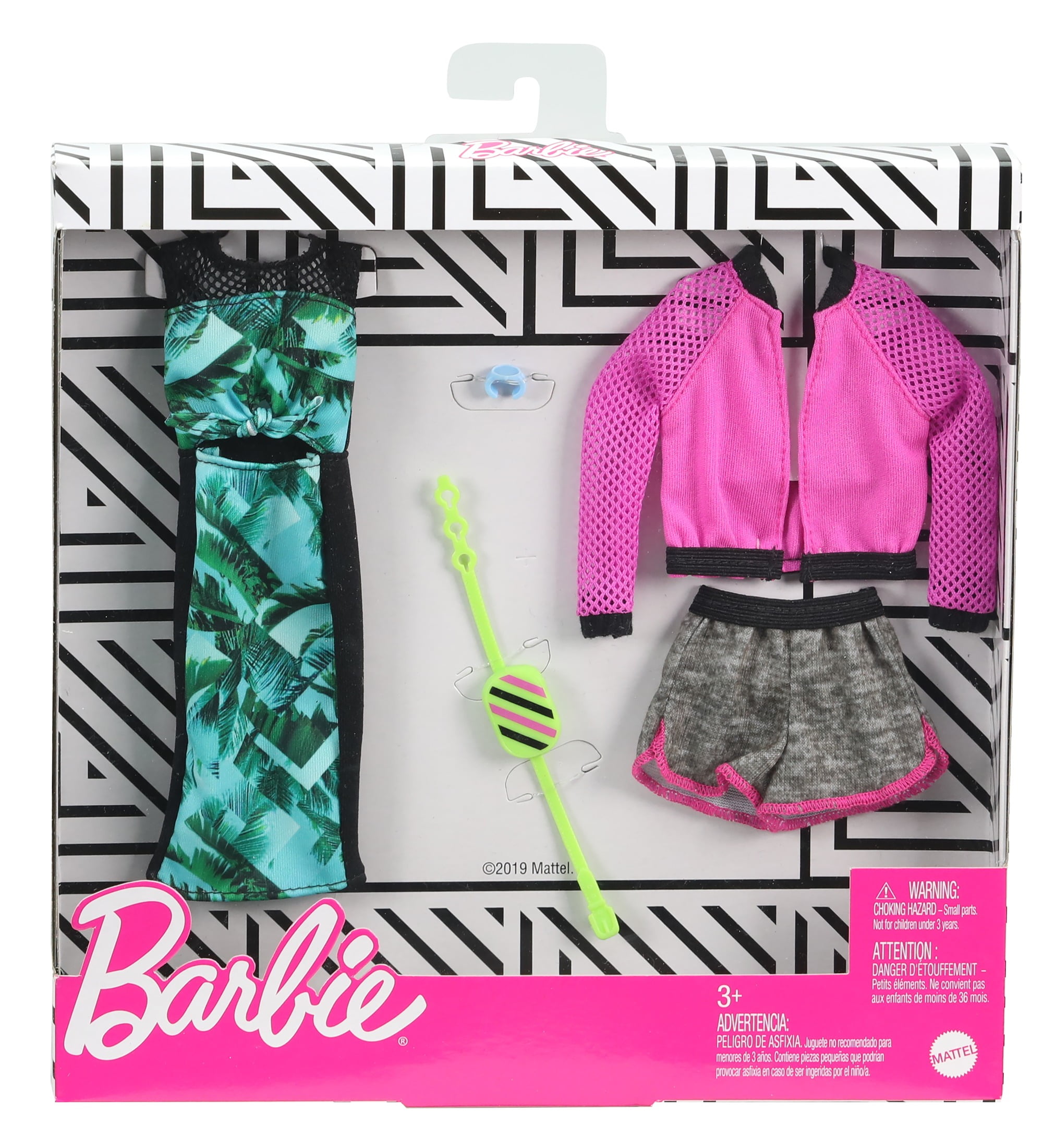 Barbie Fashions 2-Pack Clothing & Accessories Set Includes Pink 