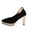Black, variant on Women's Fashionable Versatile Casual Heel Pointed Toe Low-Cut Strap Plus Size Shoes Spring/Summer Trendy Heel Open-Toe Sandals Senior Front Gifts