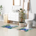 thumbnail image 6 of Yayeee Bath Rugs for Bathroom Floor Set of 2 Non Slip Fluffy Soft Absorbent Mat, Green Seaside, 6 of 7