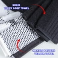 thumbnail image 3 of Superior Cotton 10 Piece Assorted Solid and Marble Towel Set, Black, 3 of 8