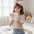 thumbnail image 5 of Slccxzc 4Pcs Cat Ears Design Headband Set with Gloves, Choker, Tail for Party, 5 of 7