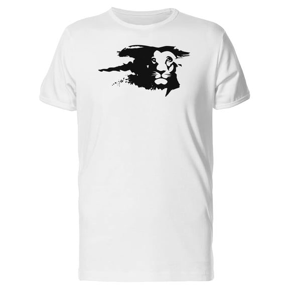 Brush Lion Head B&w Tee Men's -Image by Shutterstock