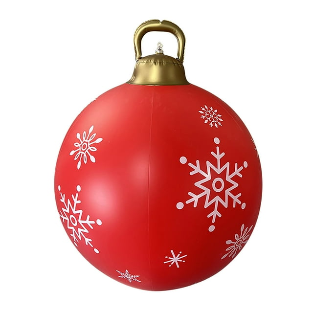 yilyih Light Up Outdoor Christmas Decorations,60Cm Outdoor Christmas Inflatable Decorated Ball Giant Christmas Inflatable Ball Christmas Tree Decorations,Outdoor Christmas Tree Decorations Yard