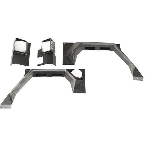 Rugged Ridge by RealTruck XHD Armor Fender Kit for Wrangler JK | Rear, Heavy Duty | 11615.03 | Compatible with 2007-2018 Jeep Wrangler JK 2-Door