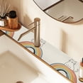 thumbnail image 2 of Yayeee Faucet Mat for Kitchen Sink 30" Diatomite Long Splash Guard Pad, White Cat Rainbow, 2 Pack, 2 of 7