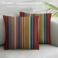 thumbnail image 3 of PHYHOO Halloween Colorful Stripes Throw Pillow Cover,  Cushion Case Decoration for Sofa Couch, 3 of 5