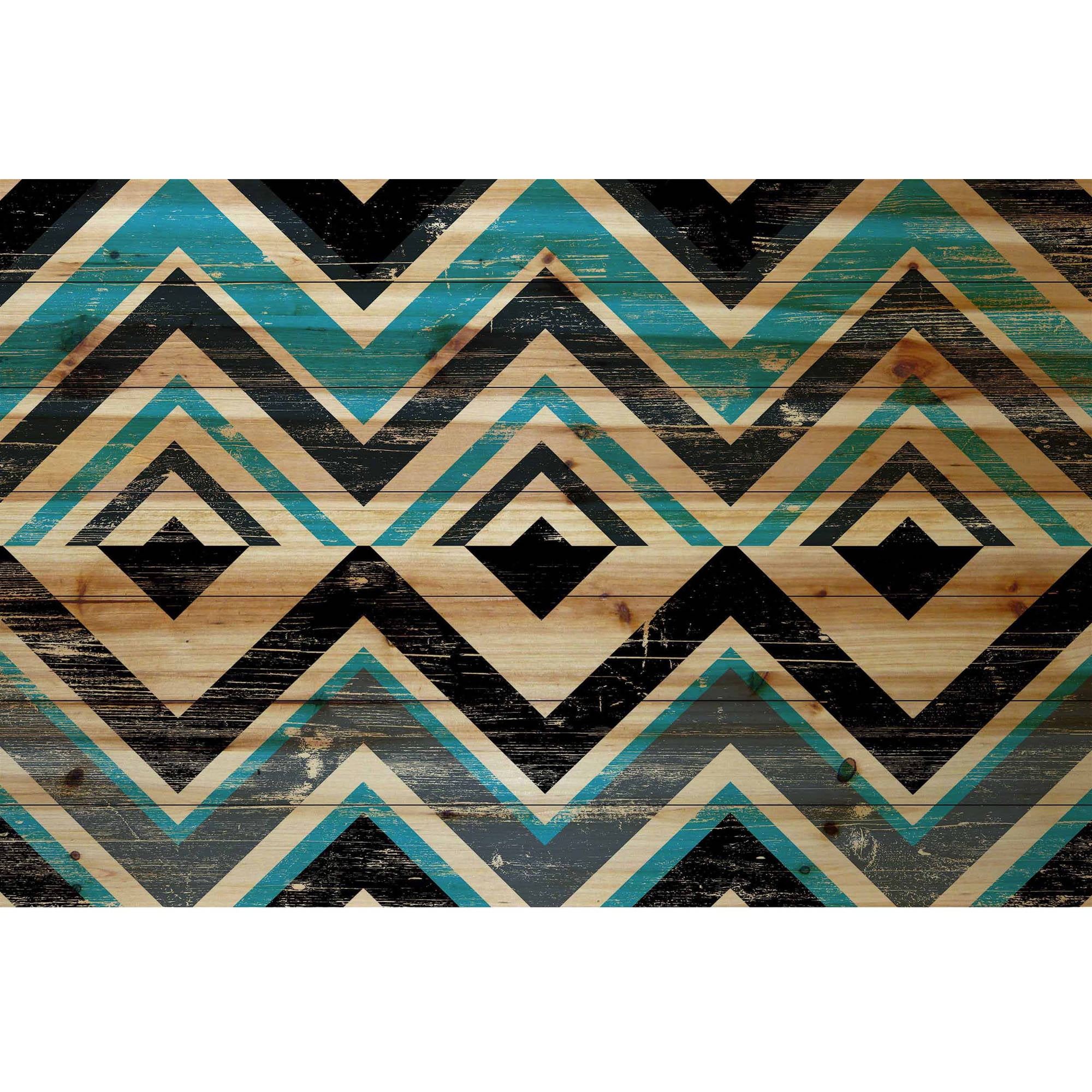 Marmont Hill - "Square Dimensions" Painting Print on Natural Pine Wood
