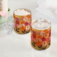thumbnail image 2 of Yayeee 2 Pack Qtip Holder Bathroom Cotton Swab Canister with Lid Clear Dispenser Set, Abstract Floral, 2 of 6