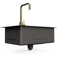 thumbnail image 6 of Goodyo 24" Freestanding Utility Sink Stainless Steel Laundry Sink with Bracket and Drain Kit for Laundry Room, Bathroom, Garage, Basement, Outdoor and Indoor, Gold, 6 of 7