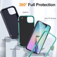 thumbnail image 3 of Dteck for iPhone 15 Plus 2023 released,Full Body Protection Heavy Duty Shockproof Military Grade 3 in 1 Silicone Rubber with Hard PC Rugged Durable Phone Cover,, 3 of 7