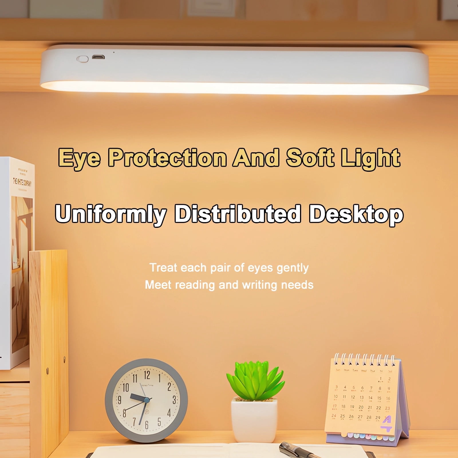 2024 Upgraded Version Desk Lighting & Ceiling Lamp Eye Protection Learning Remote Control Lamp Rechargeable Plug in Two Home &Kitchen Use Three Color Temperature Dormitory Desk Lamp Night Light
