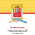 thumbnail image 2 of School Smart 084833 High Visibility Non-Toxic Dustless Chalkboard Chalk, Assorted Color, Pack 12, 2 of 8
