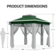 thumbnail image 2 of Garvee Carpa Tipo Mirador Emergente de 79,5", Altura Ajustable con Mosquitero, Doble Capa, Verde, 2 of 7