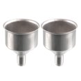 thumbnail image 1 of Paquete de 2 botellas de aceite de acero inoxidable, mini embudo de transferencia, tono plateado Fason HQ-163, 1 of 1